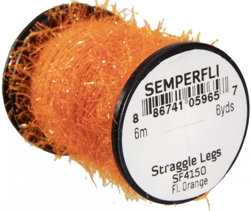 Semperfli Straggle Legs Sf4150 Fluorescent Orange Fly Tying Materials (Product Length 6.56 Yds / 6m)